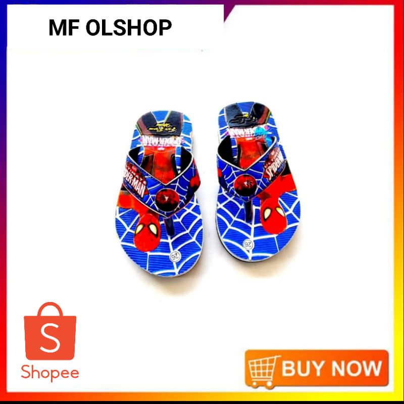 Sandal Anak Laki laki Spiderman Muka Wedbing