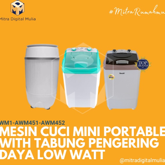 MURAH MERIAH Mito WM-1 Mesin Cuci Mini 3.5 Kg & Arashi Mesin Cuci mini 4.5 kg