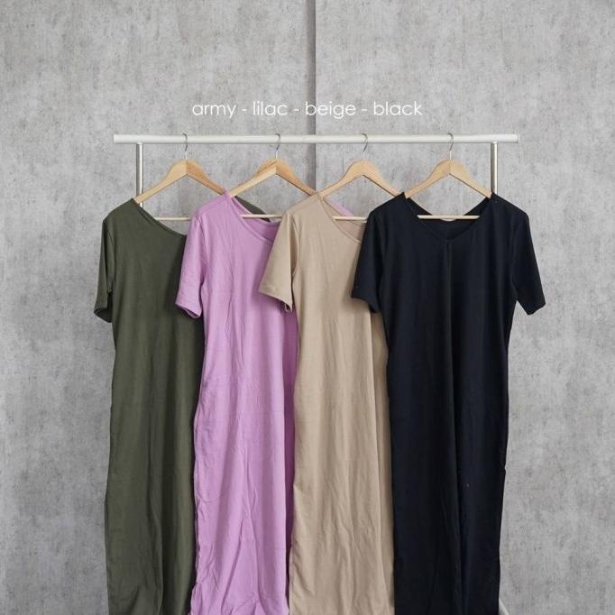 VEE LOOSE DRESS WANITA CASUAL BIG SIZE JUMBO