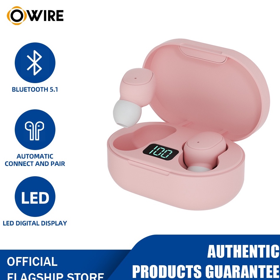 TERPERCAYA OWIRE TWS Earbuds E6S Wireless Bluetooth Headset Wireless Bluetooth V5.1 HIFI Earphones L