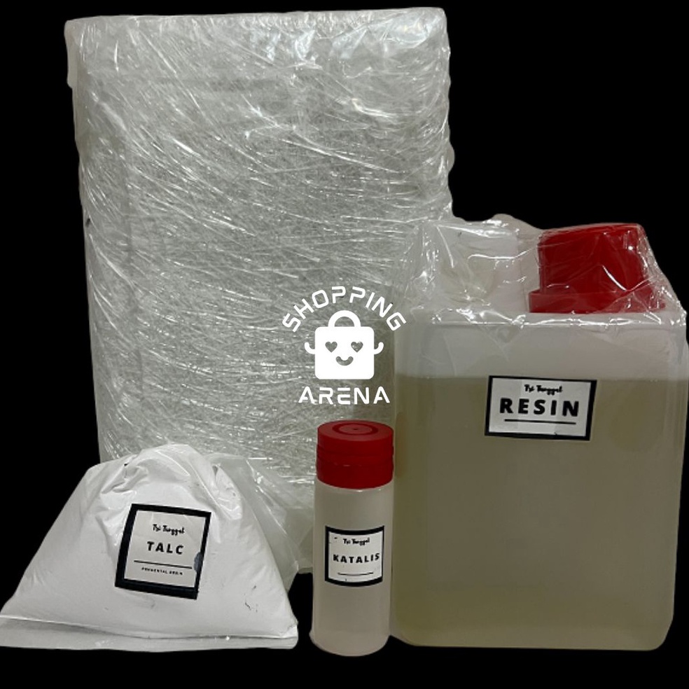 REKOMENDASI PAKET RESIN 500 GRAM Recine Resine Fiberglass Mika Glass Fiber Akrilik Acrylic DIY Catal