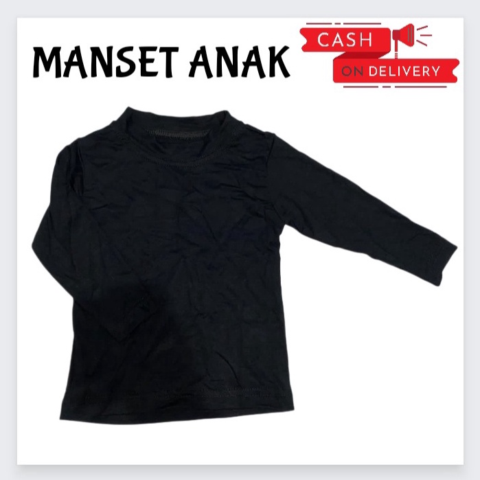 MRO.8Jn23g ▫ Baju Manset Anak Usia 1-10 Tahun ( Hitam ) Laki-laki dan Perempuan Lengan Panjang Rayon