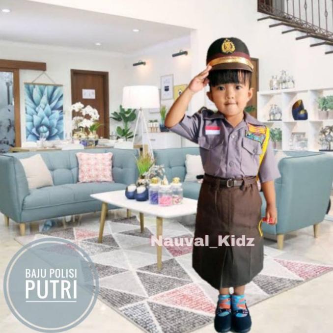 baju polisi cewek anak / baju polwan anak