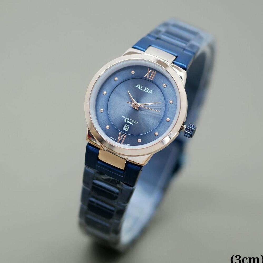 7.7 Cod (Jes) Jam Tangan 610621 Wanita Pria Alba Rantai Date Aktif