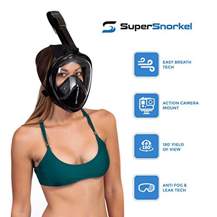 Terlaris Full Face Snorkel Mask, Snorkeling Mask Kacamata Snorkel Renang Dewasa