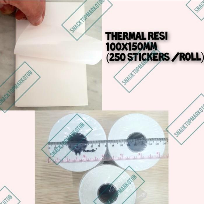 

Terlaris Kertas Sticker Thermal Resi 100X150Mm Label Barcode 100X150 Isi 250Pcs
