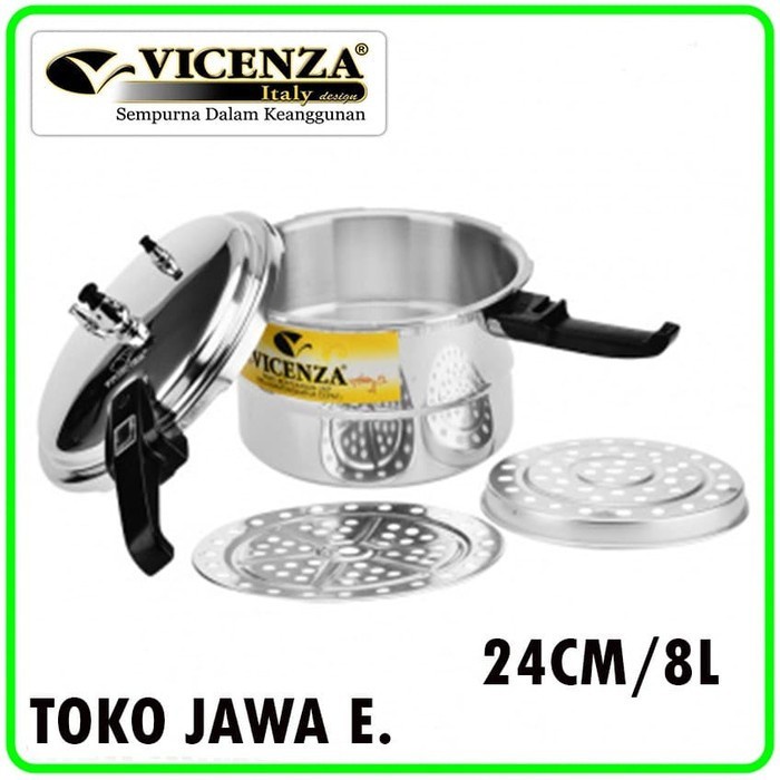 Terlaris Vicenza V-324 Presto Kapasitas 8Liter (24 Cm) Original Vicenza