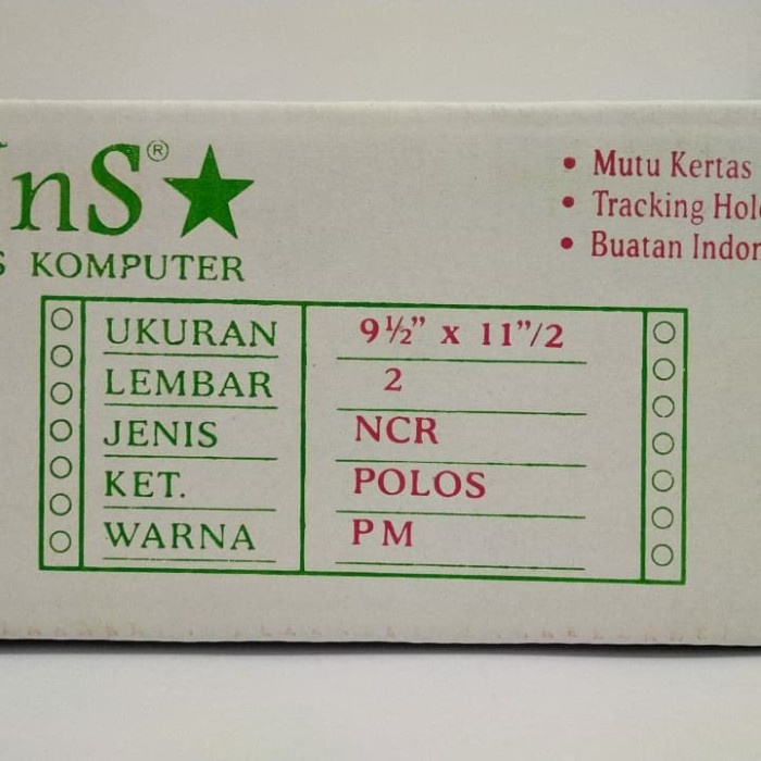 

Kertas Komputer JnS K2:2 NCR Putih Merah gon04