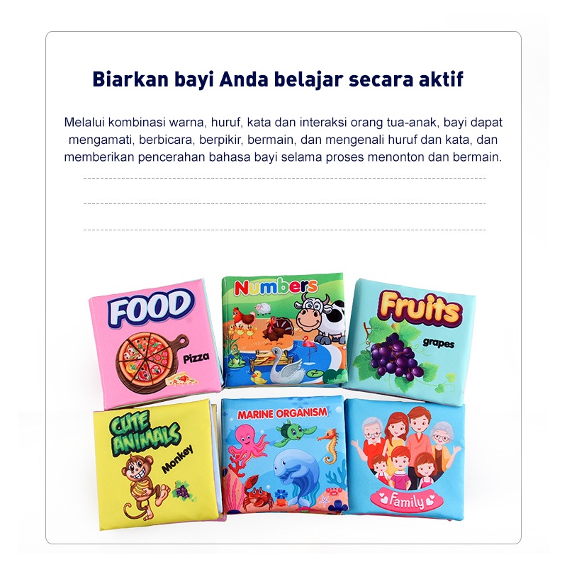 Holiven Buku kain kognitif bahasa Inggris anak-anak , membantu pendidikan awal anak anak