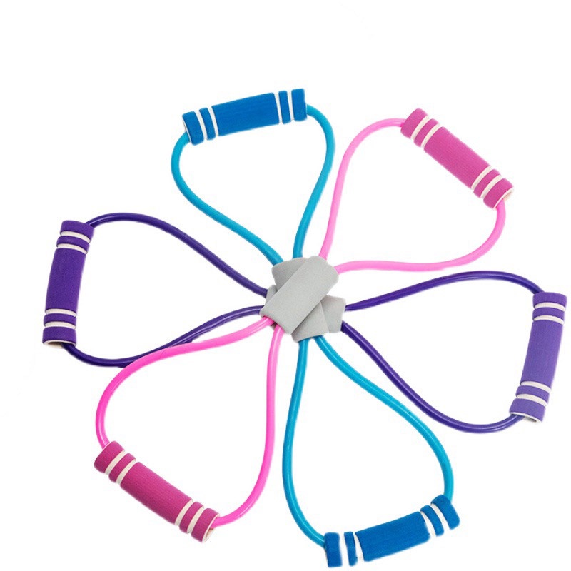 Holiven 8 Rally Horoskop Elastis Band Peregangan Sabuk Bahu Terbuka Kecantikan Kembali Rumah Kebugaran Wanita Yoga Peralatan Tali