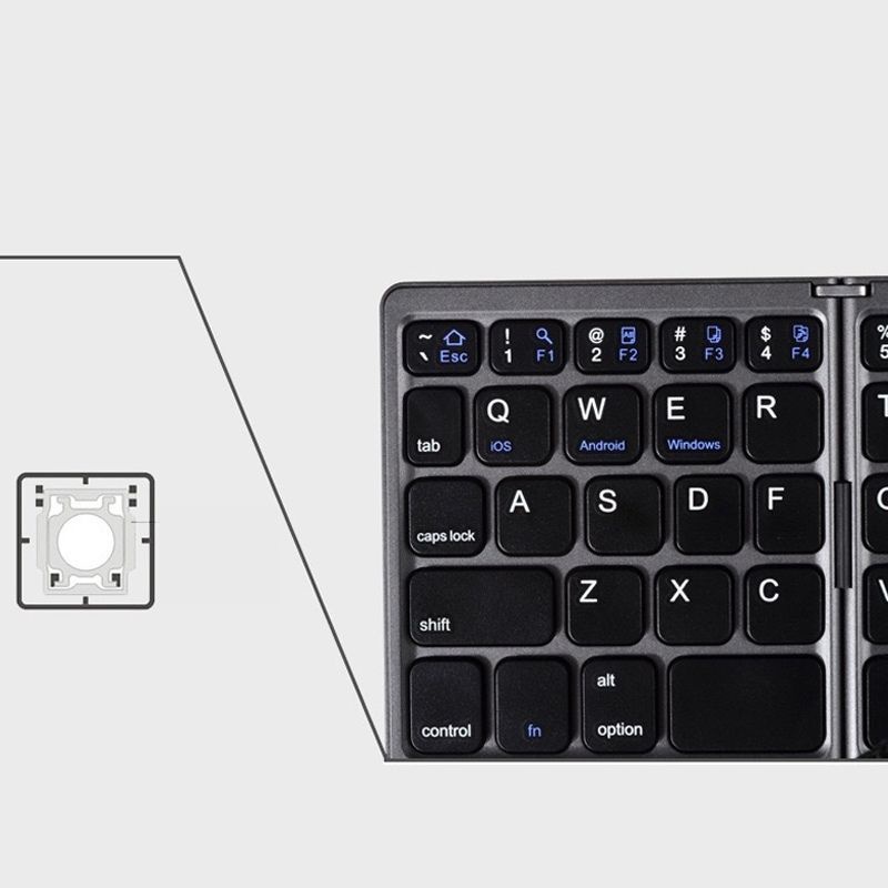 Holiven Keyboard Bluetooth Nirkabel Lipat Touchscreen / Keyboard Portabel