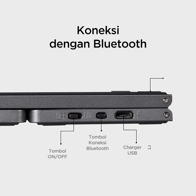 Holiven Keyboard Bluetooth Nirkabel Lipat Touchscreen / Keyboard Portabel