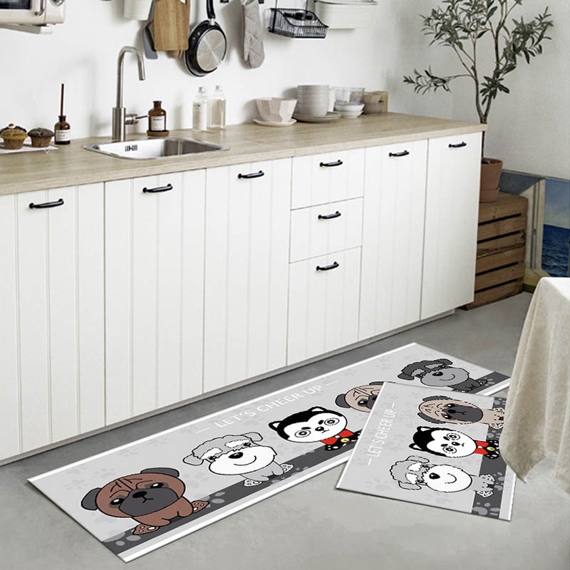 Holiven Keset Beludru Panjang Dapur dan Kamar Mandi Set Isi 2