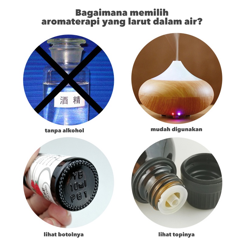 Holiven 10ML x 6 Botol Murni Alami Aroma Terapi Aromatherapy Essential oil Diffuser Aroma Pengharum