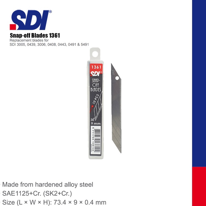 

SDI 30-degree Cutter Blade Refill / Isi Cutter 30 derajat 1361 9059