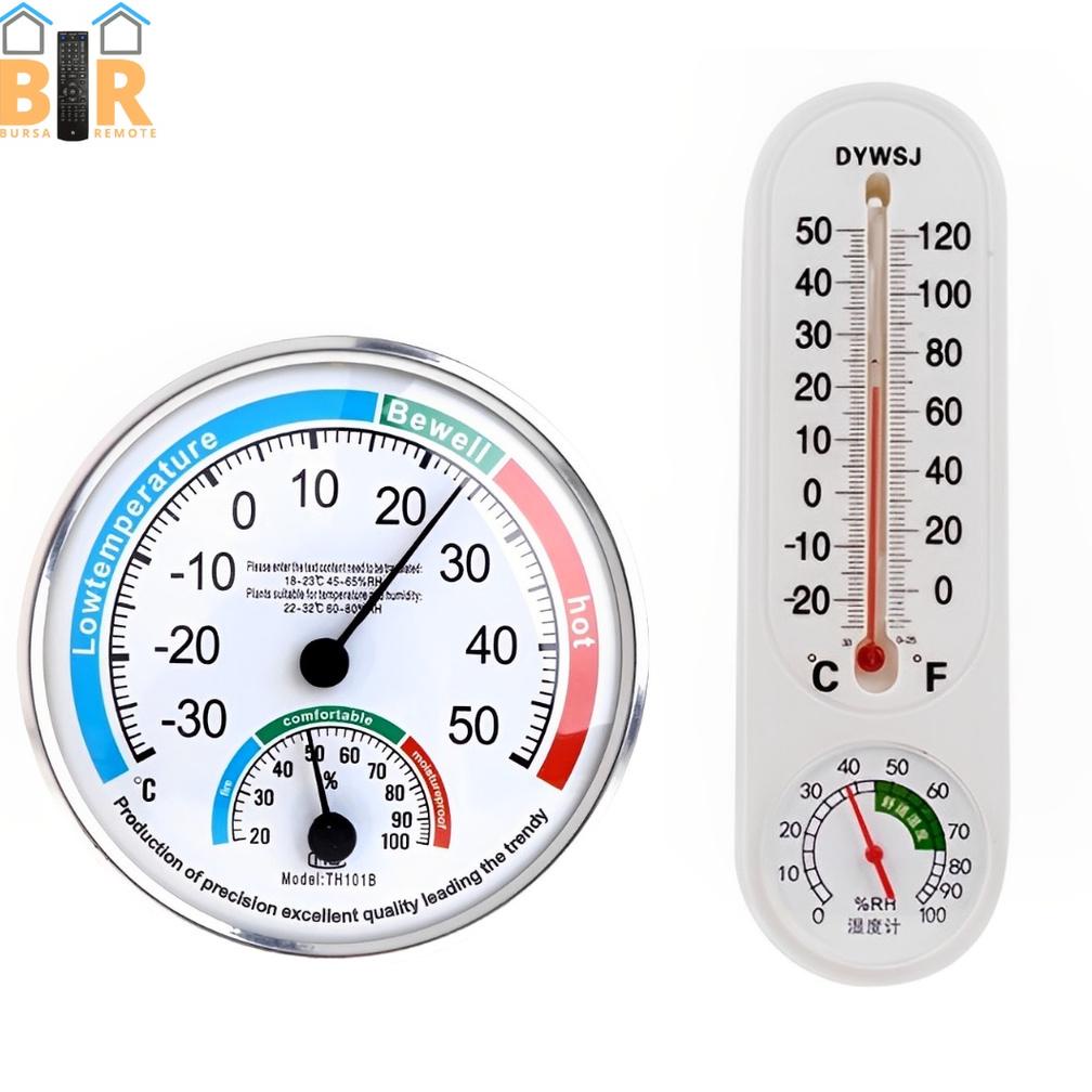 New Wall Thermometer Alat Pengukur Pengatur Suhu Kelembaban Ruangan Panjang Dan Bulat Hygrometer Ter