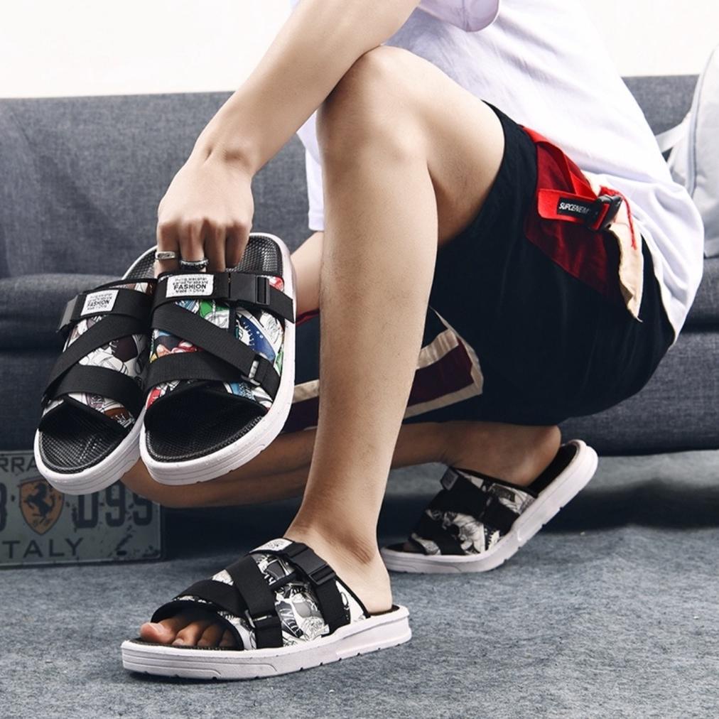 Ready Sandal Pria Printing Kartun / Sandal Pria Japan Chanclas / Sandal Pria Kartun Murah / Sandal G