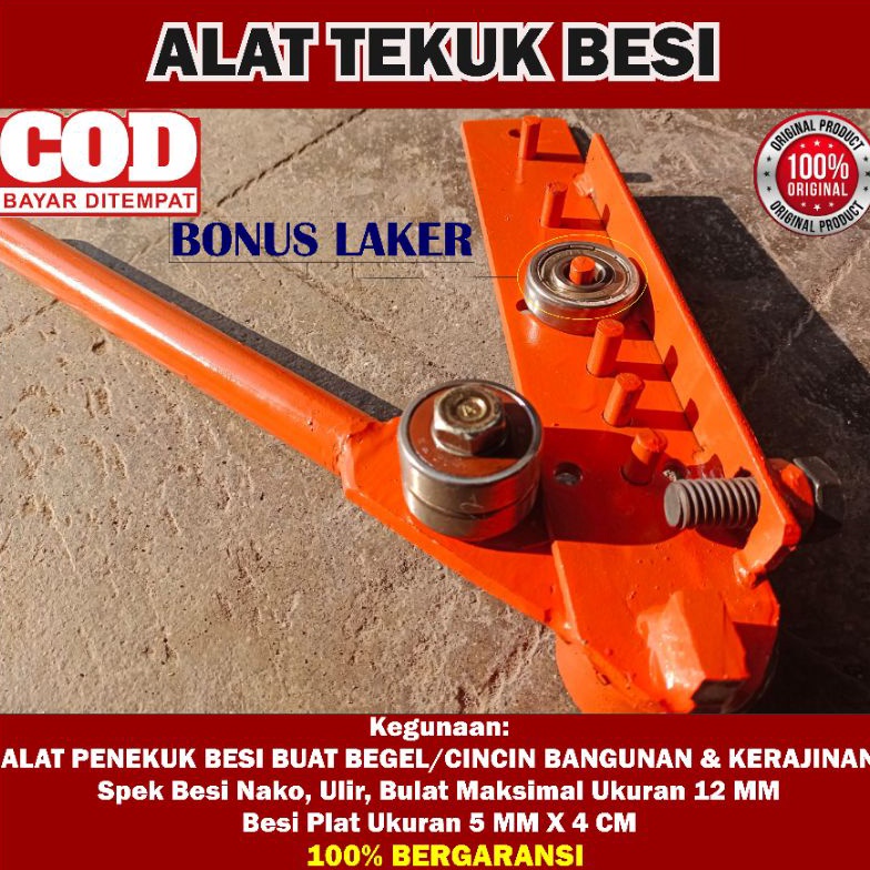 Murah.. (TERBARU) ALAT TEKUK BESI Penekuk Besi Begel Cakar Ayam 4 - 12 mm Besi Beton Nako Ulir Plat 