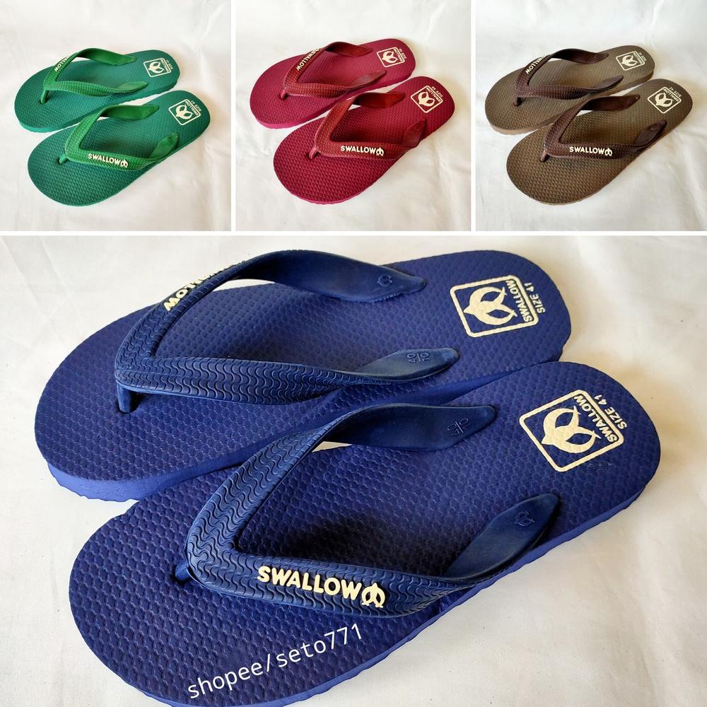 New Swallow Besar Legian 39 40 41 42 43 Sandal Japit Swallow Sendal Jepit Cowok Pria Karet Kuat