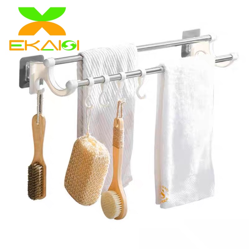 Ekaisi 2 set ekaisi gantungan handuk tanpa paku hanger handuk