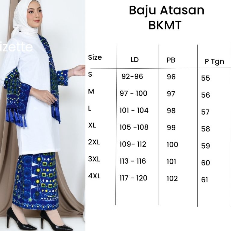 Murah.. Seragam BKMT/Baju Atasan Putih BKMT CYH