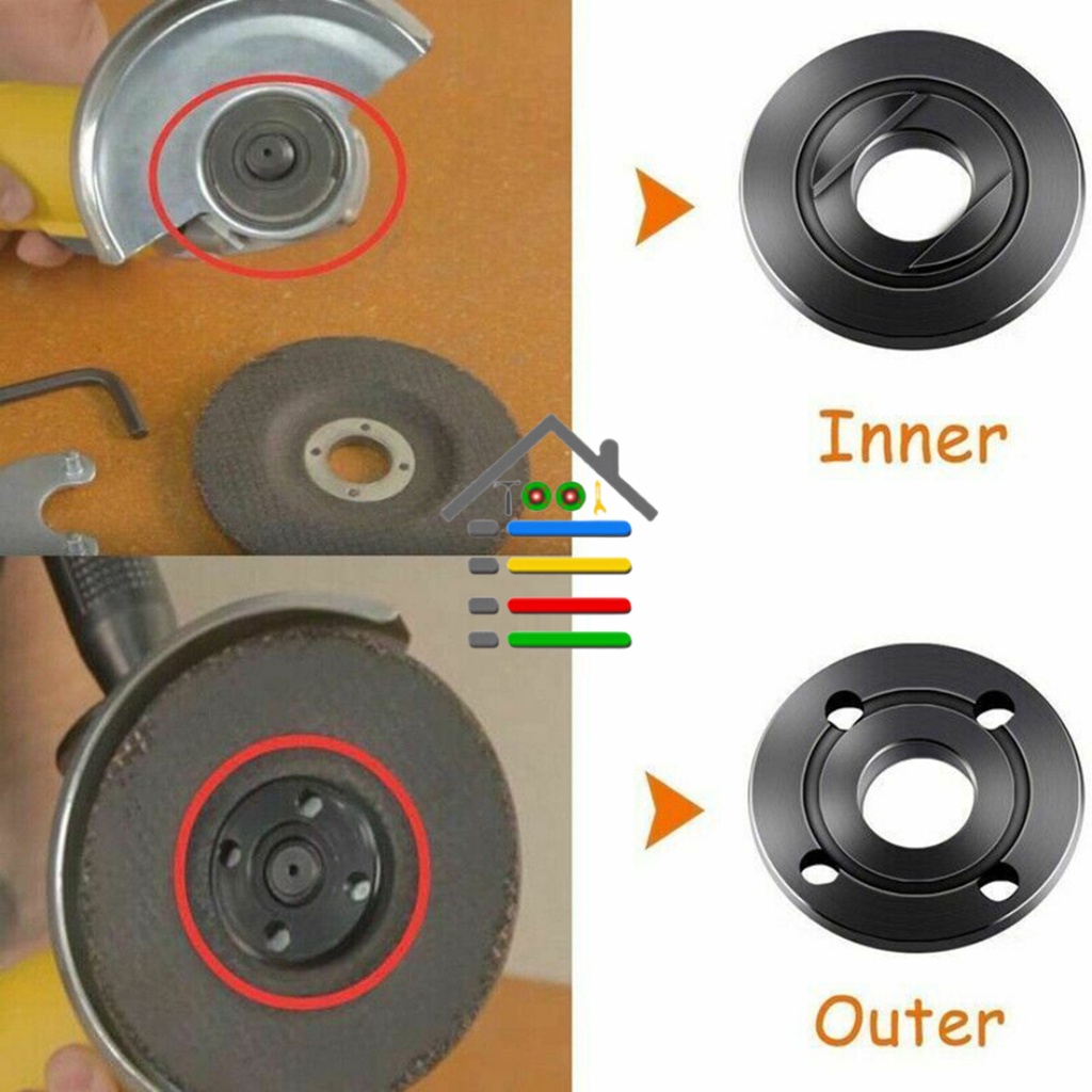INNER OUTER  M14 MUR LOGAM GERINDA ATAS BAWAH LOGAM PENJEPIT BAUT GERINDA 40 MM