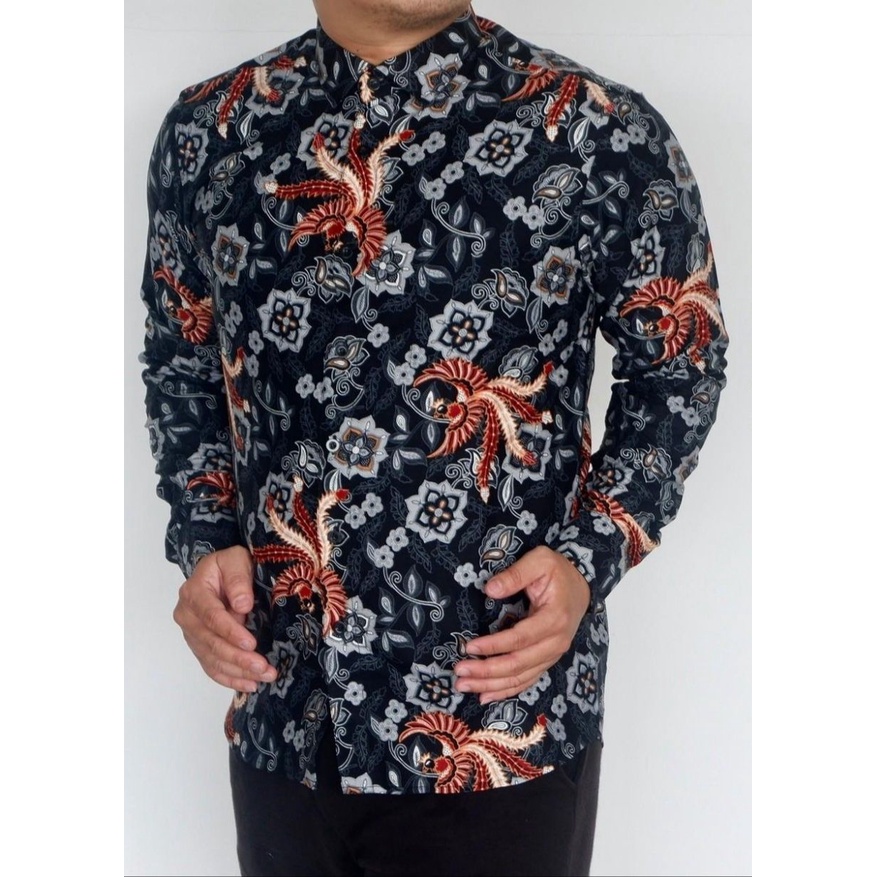 Baju Batik Pria Slimfit Kemeja Lengan Panjang Hem Slim Fit LBL 2099