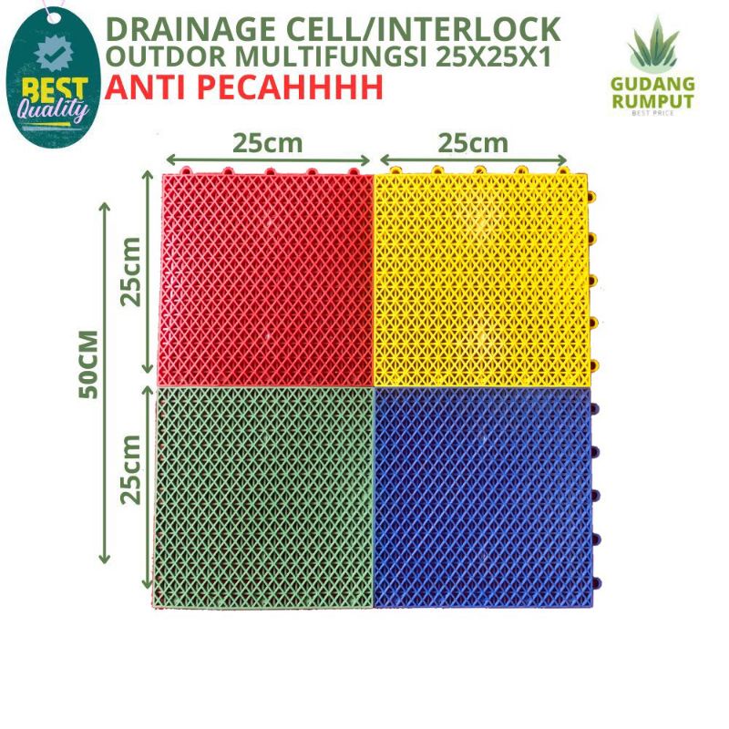 Interlock outdoor lantai futsal 1 m x 1 m
