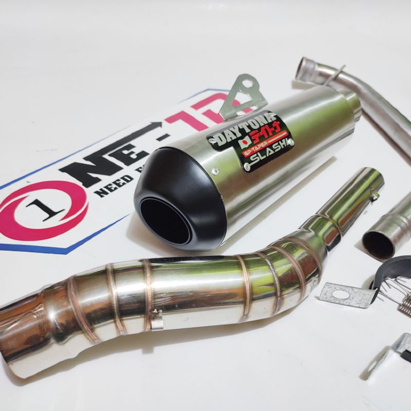 Knalpot Racing DAYTONA Flash R15 v2 v3 Vixion Gsx Cb 150r new Cbr Facelift mx king Satria Fu Verza B