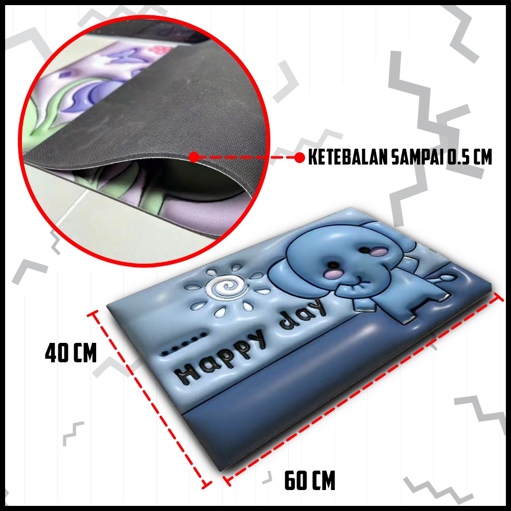 Keset Kaki Alas Lantai Menyerap Air ukuran 40X60CM Keset Kaki 3D Diamomite Anti Slip