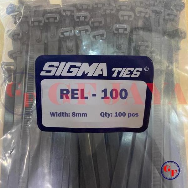 

$+$+$+$+] Kabel Ties Sigma REL 100 COPOT LEPAS PASANG Releaseable Ties 8mm Hitam