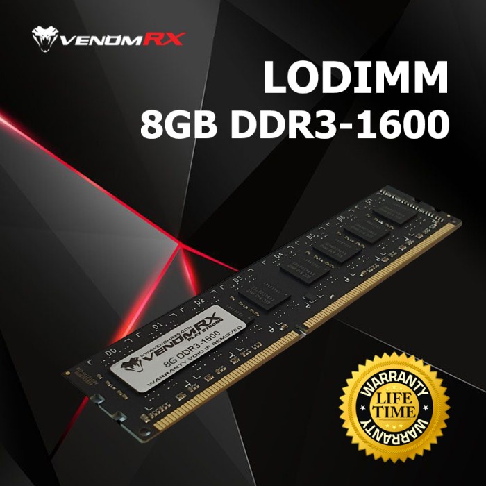 VenomRX Desktop RAM Lodimm DDR3 8GB PC1600