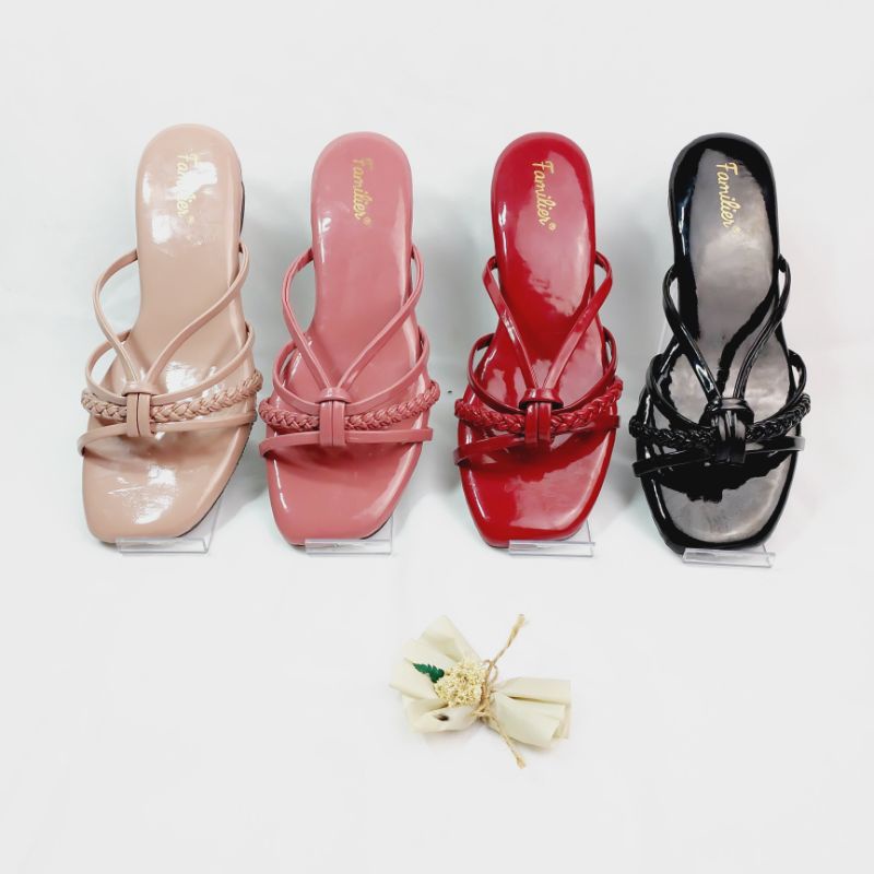 Sandal Wanita Variasi Kepang Bahan Kulit Glossy (Jenny 02)