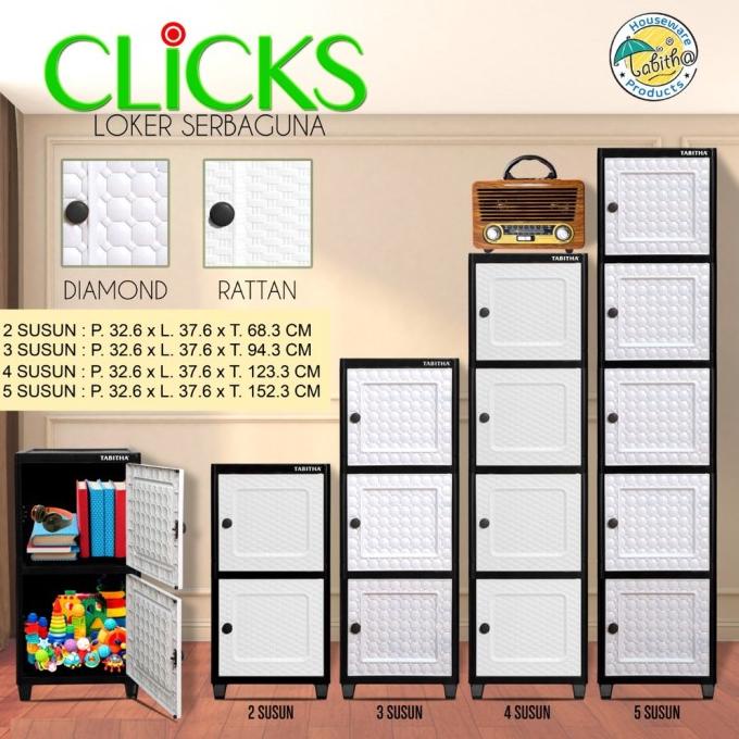 Tabitha Lemari Plastik Mini Loker Serbaguna Minimalis Tabitha Clicks