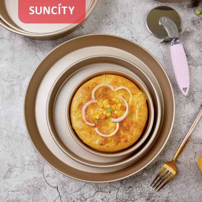 

Suncity 3231-14 - 8inch Round Cake Tin / Loyang Bundar 20cm Gold