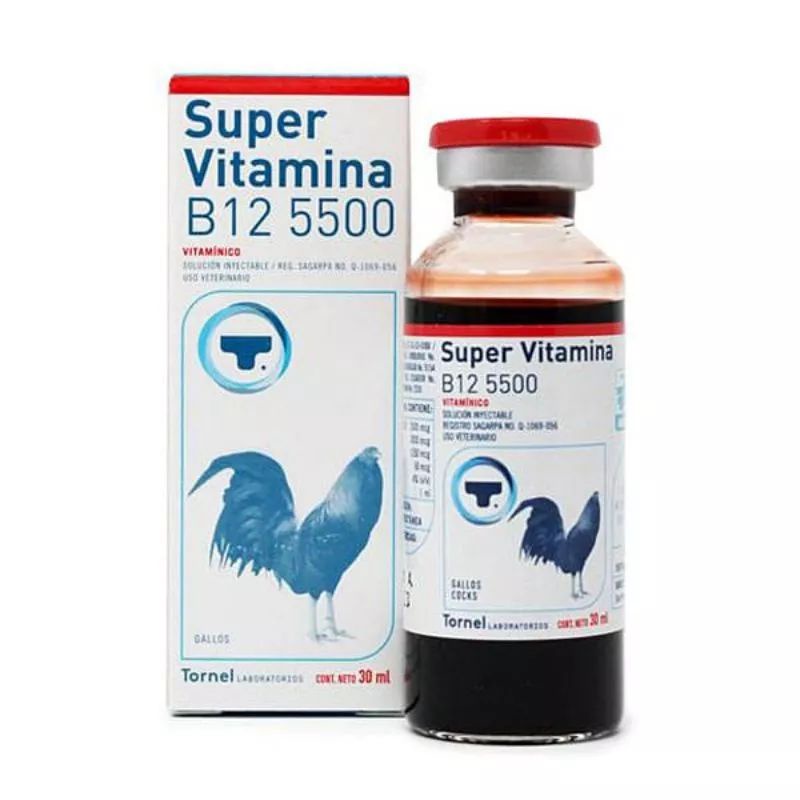 SUPERVITAMINA B12 5500 Doping Ayam Aduan laga Import Philipins Terbaik 30 ML