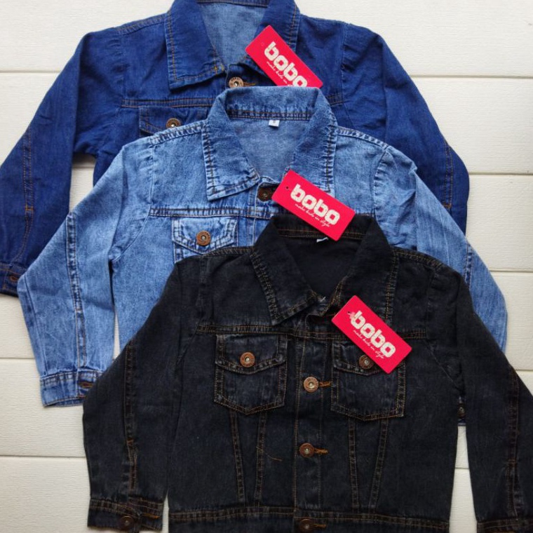 Ready BOBO JAKET JEANS ANAK COWOK ATAU CEWEK 3 - 6 TAHUN