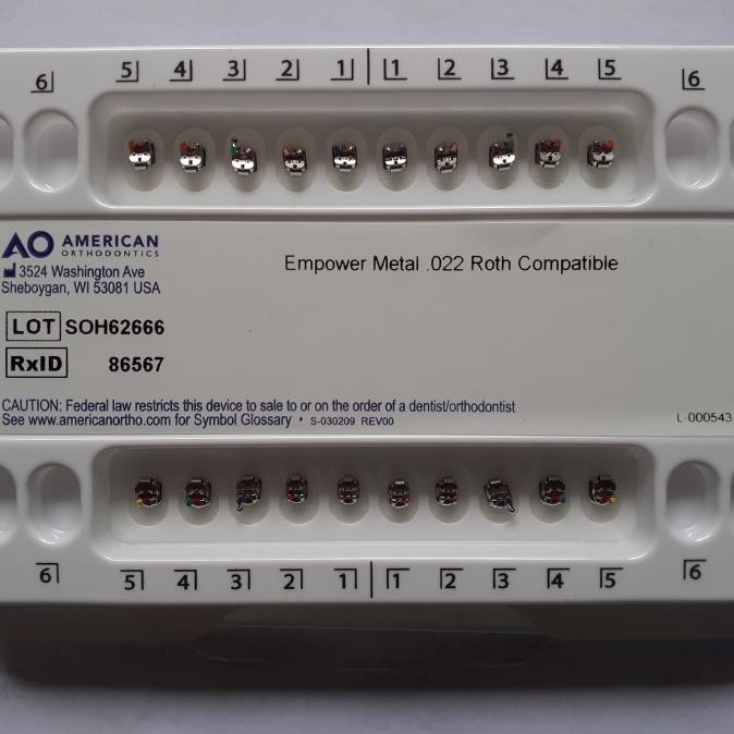 Bracket Selfligating EMPOWER Metal American Orthodontics ( AO ) USA