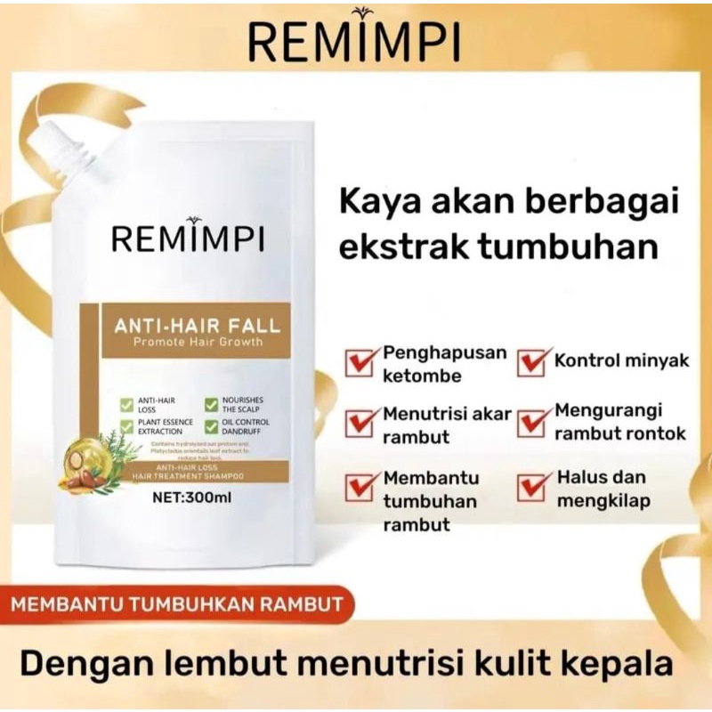 {FREE BONUS HEBOH ALAT PIJAT WAJAH}Remimpi Anti Hair Fall Hair Treatment Shampoo Oil Control  Anti -dandruff Anti Hair Loss Anti Rambut rontok