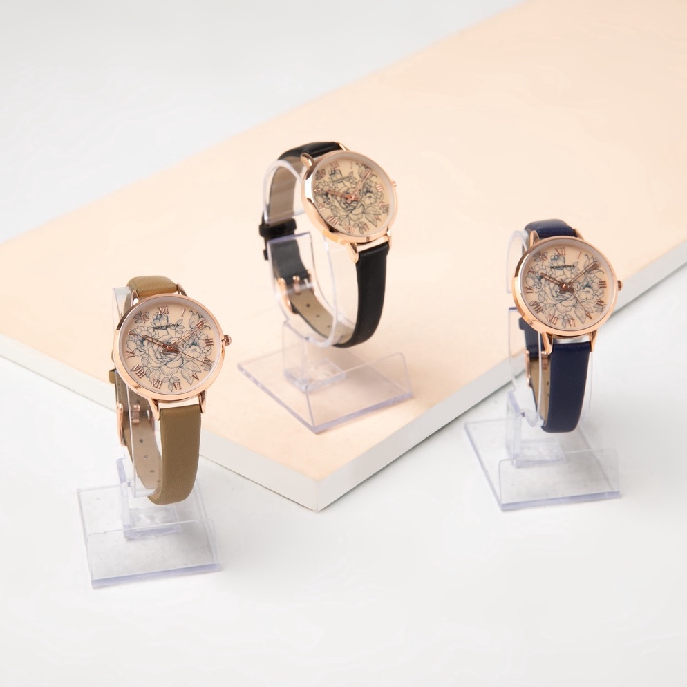 Terpercaya Berrybenka - Jam Tangan Kulit Wanita Sofia Cilia Floral