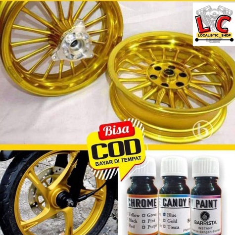 

33 Cat Logam Pewarna logam Permanen instan Candy Chrome instant Cat Oles paling laris 62