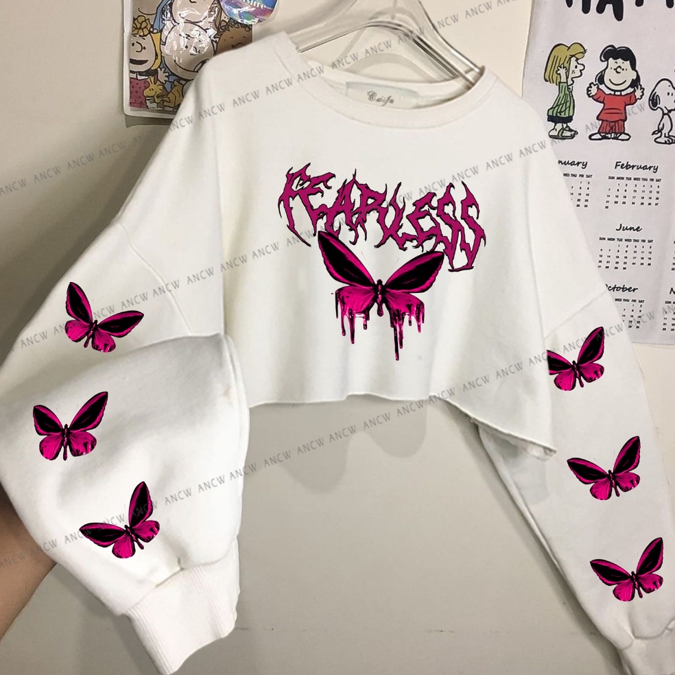 [RSK.30Jn23c] FEARLESS SWEATER CROP KOREAN STYLE TERBARU