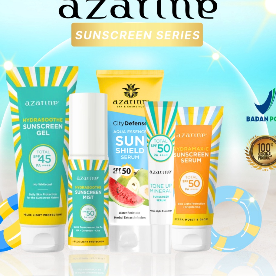 Ready ♡ Rasico Official ♡ Azarine Hydrasoothe Sunscreen Gel SPF | Sunscreen Gel SPF45 PA++++ | SPF50