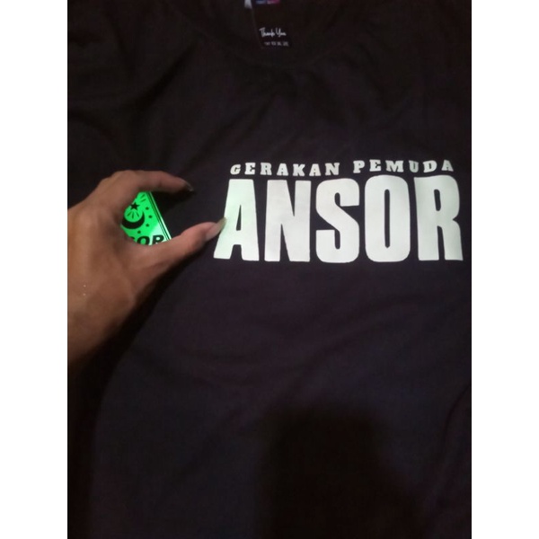 kaos GP ANSOR menyala saat gelap