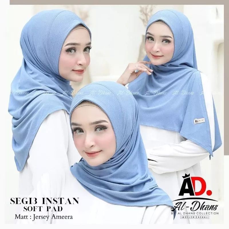 (Original Aldhans) SEGI3 INSTAN SOFT PAD •segitiga instan jersey ameera•segitiga instan soft pad motif