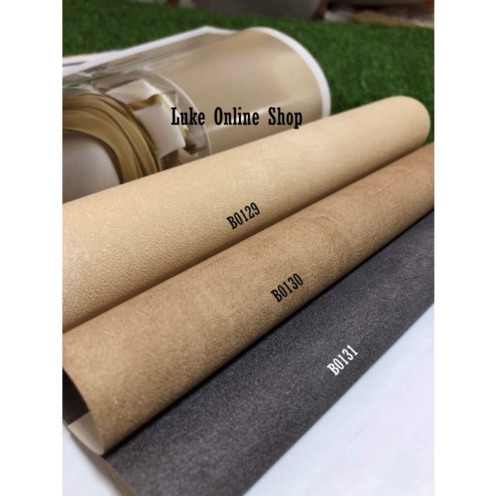 Wallpaper Dinding Polos Motif Karpet Bulu Krem Coklat Minimalis Elegan