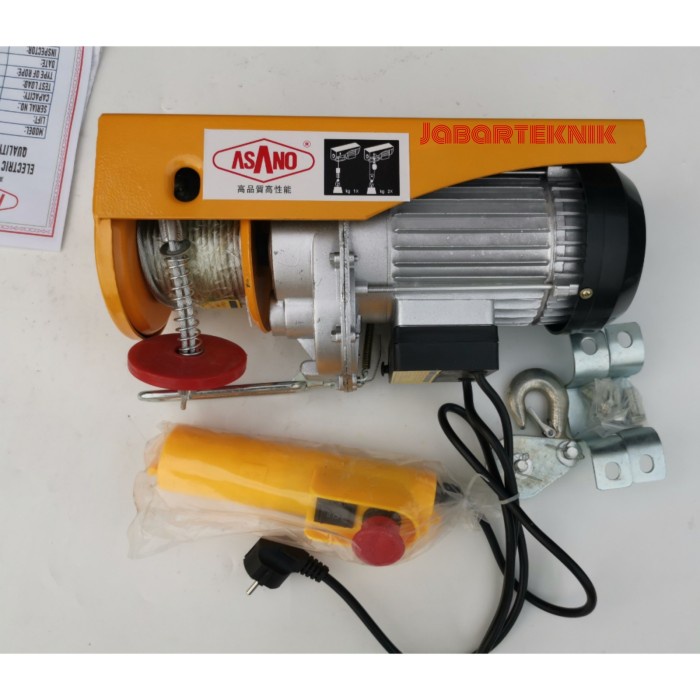 Terlaris Katrol Asano Mini Hoist 1200 Kg 12 M Katrol Takel Listrik Elektrik 1200Kg