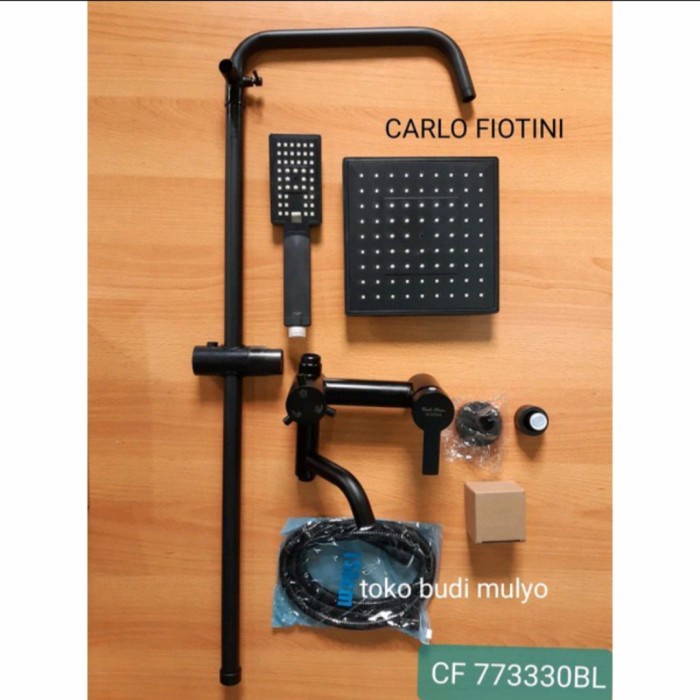 SHOWER TIANG SET HITAM CARLO FIOTINI