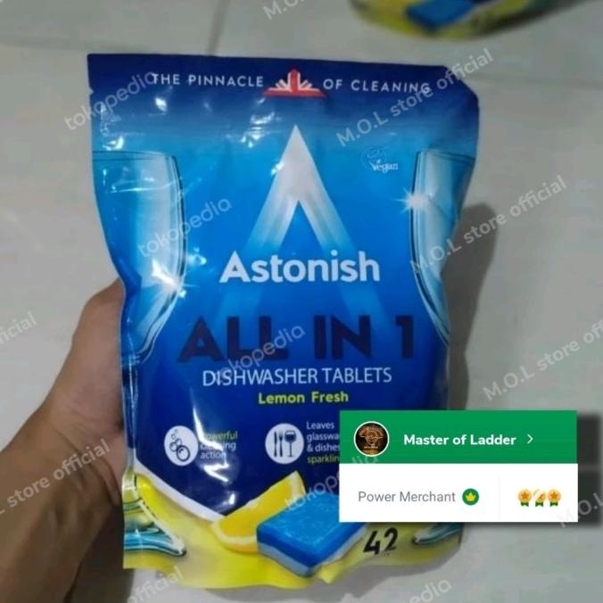 ] Astonish DISHwasher All In 1 Tablet Pembersih 42 Pcs