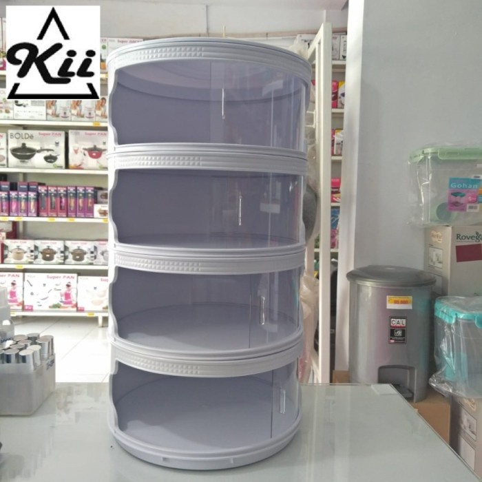 Terlaris Rak Penyimpan Makanan Dan Lauk - Rak Bulat 4 Susun Penutup Makanan